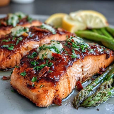 Garlic Butter Salmon Asparagus