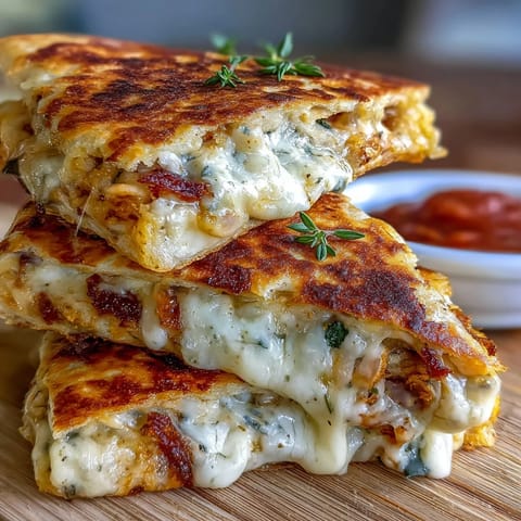 Golden mini quesadilla triangles oozing melted cheddar and mozzarella, served with vibrant fresh tomato salsa for a fun and cheesy lunch.