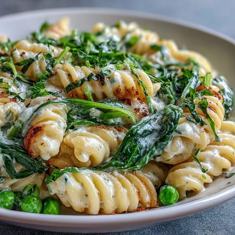 Bright One-Pot Lemon Ricotta Pasta with peas, vibrant green and creamy.