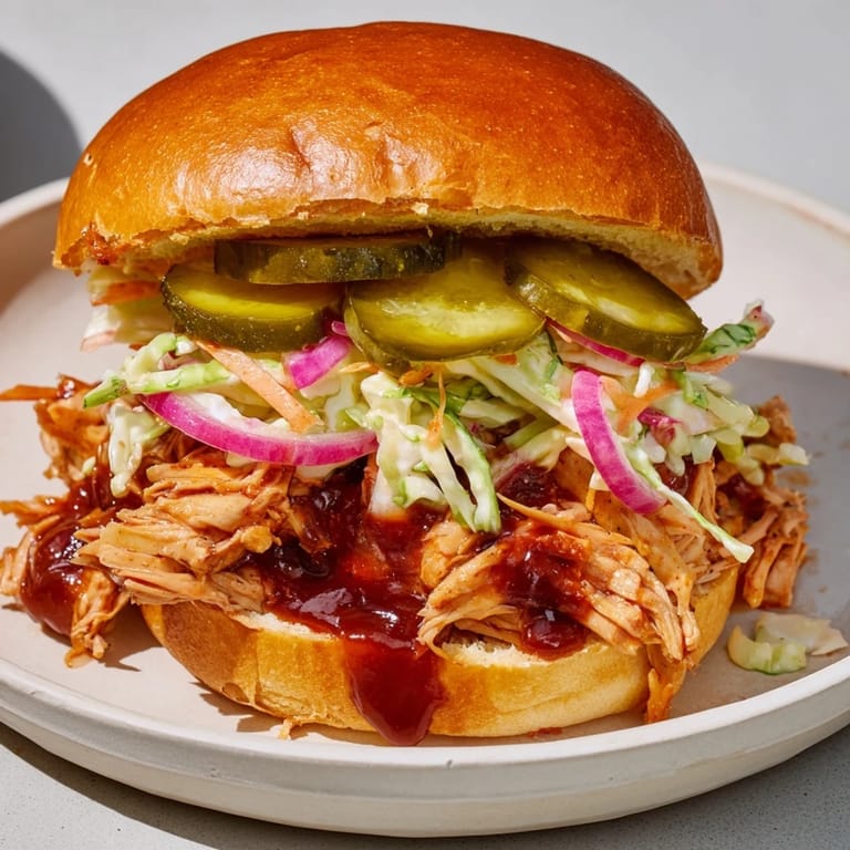 Juicy BBQ Chicken Sandwich, the American classic, served with crispy toppings and a soft, golden bun.