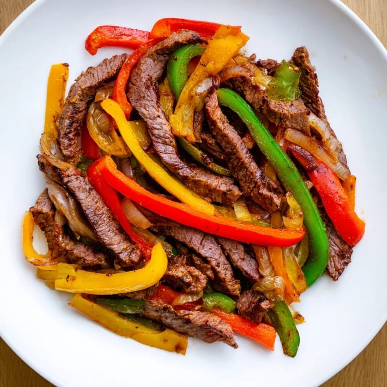 Get ready for dinner; these flavorful steak fajitas are served with plenty of toppings.
