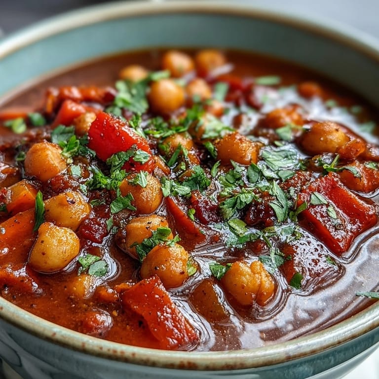 A vibrant pot of Spicy Chickpea Stew served over fluffy rice with a dollop of yogurt.