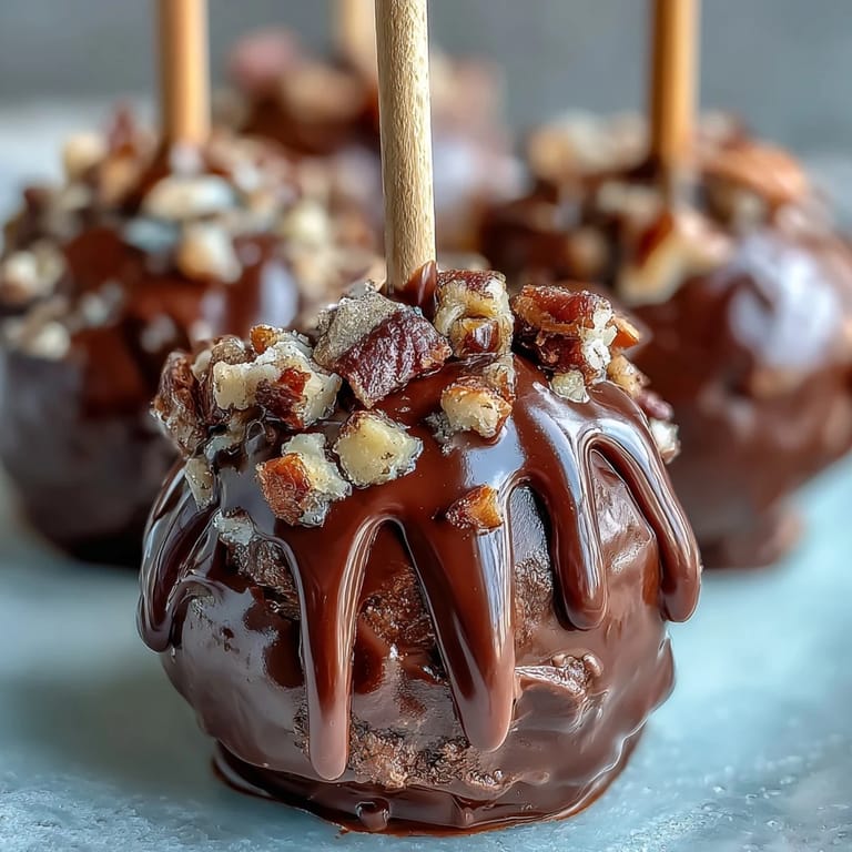 Delicious chocolate cake pops shaped like pots filled with edible gold coins, decorated with black candy melts for a lucky holiday treat.