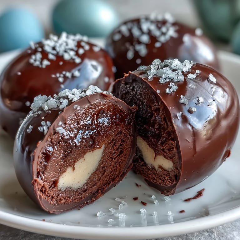 Creamy peanut butter filling wrapped in rich chocolate, these homemade Easter eggs are a delightful treat.