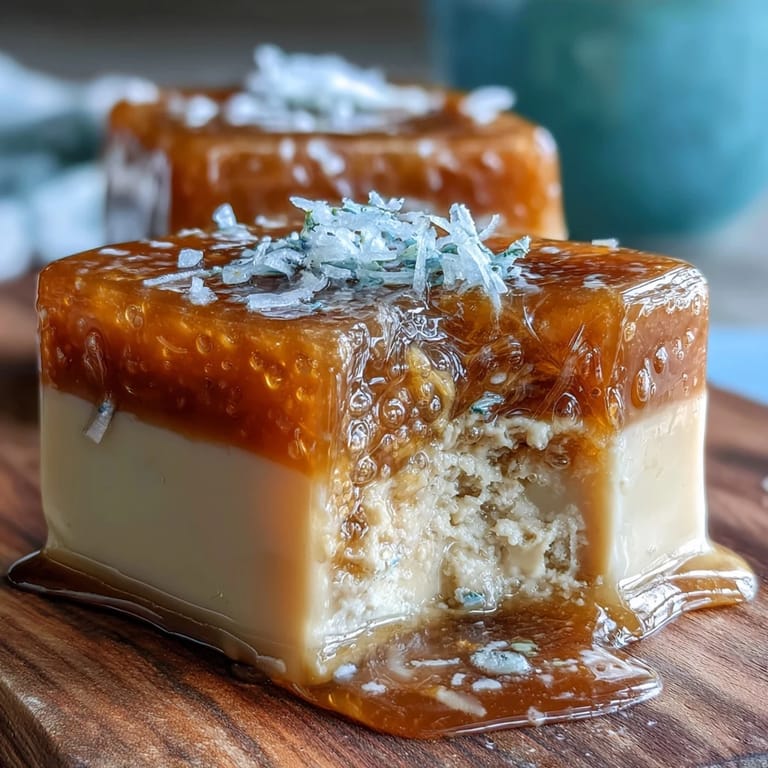 Chilled mango agar treats with creamy coconut milk, a delightful summer dessert.