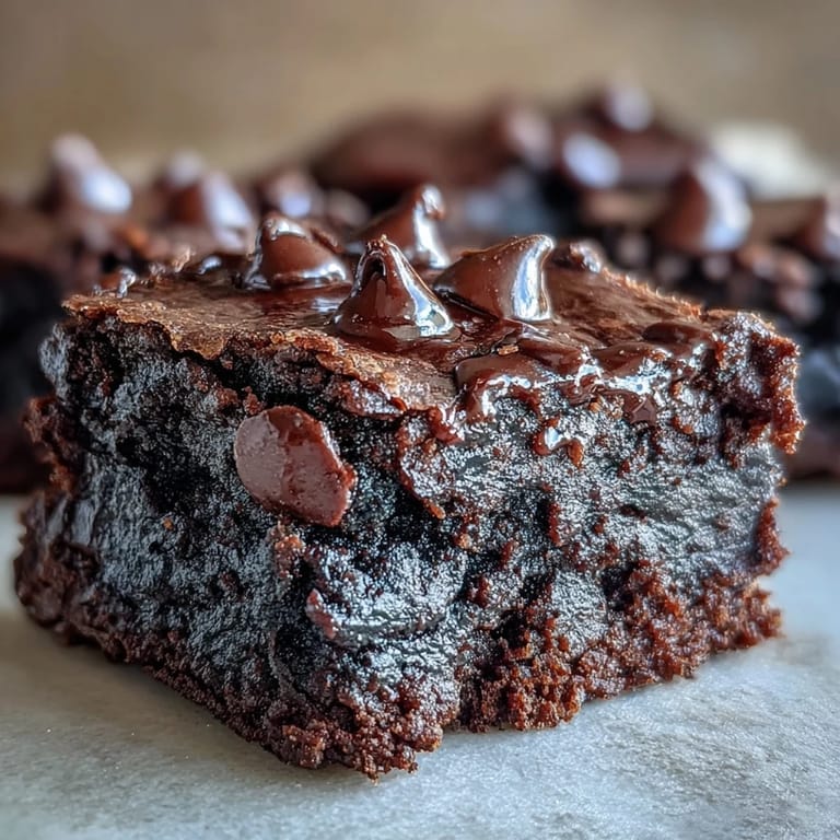 Decadent Fiber-Maxxing Bean Brownie Bites glistening with melted chocolate chips.