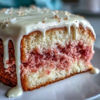 Stunning pink Rosé Velvet Cake with shimmering gold drip and cream cheese frosting.