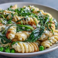 Bright One-Pot Lemon Ricotta Pasta with peas, vibrant green and creamy.